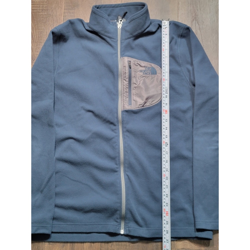The‎ North Face Fleece Jacket Blue Full Zip Chest Pocket Men's L